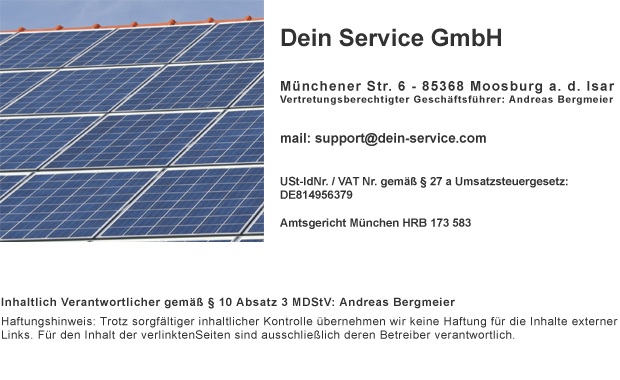 Kontaktaufnahme Solarservice Kontaktaufnahme